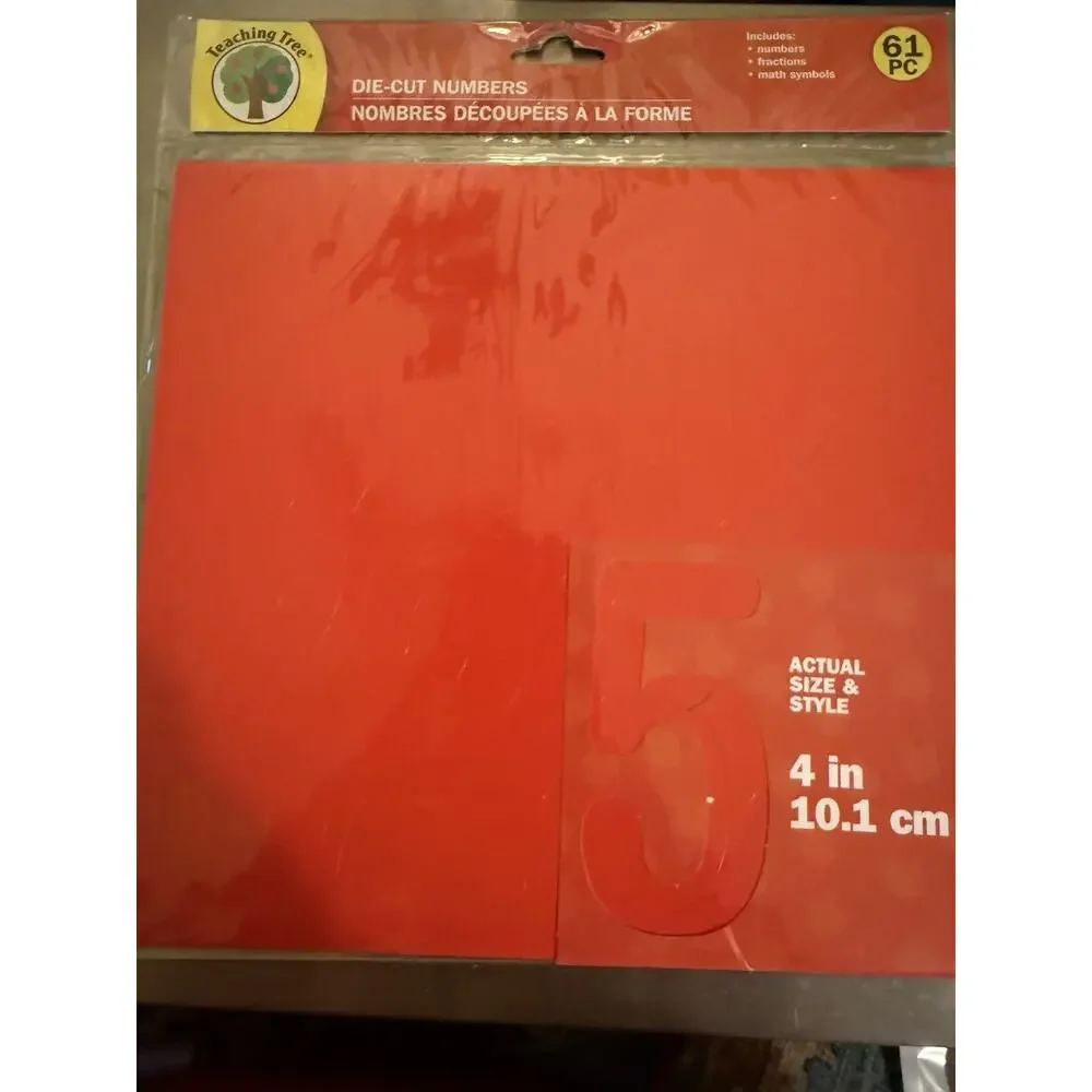 NWT Teaching Tree Bulletin Board Die-Cut Numbers 61 Characters, 4